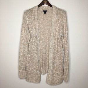 Gap Knit Open Cardigan Off White/Tan Size M